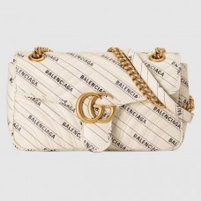 Gucci The Hacker Project Small GG Marmont White Bag