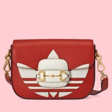 Gucci x Adidas Horsebit 1955 Mini Bag In Red Calfskin