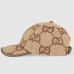 Gucci Camel and ebony jumbo GG canvas baseball hat