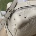 Gucci Trunks Messenger Bag In White GG Embossed Perforated Leather