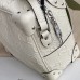 Gucci Trunks Messenger Bag In White GG Embossed Perforated Leather