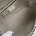 Gucci Trunks Messenger Bag In White GG Embossed Perforated Leather