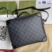 Gucci Trunks Messenger Bag In Black GG Supreme