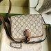 Gucci Mini GG Supreme Shoulder Bag with Interlocking G