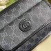 Gucci Black GG Supreme Messenger Bag with Interlocking G