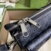 Gucci Black GG Supreme Messenger Bag with Interlocking G