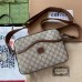 Gucci Beige GG Supreme Messenger Bag with Interlocking G