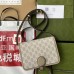 Gucci White GG Supreme Mini Shoulder Bag with Interlocking G