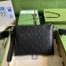 Gucci Medium Messenger Bag In Black GG Embossed Leather
