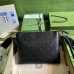 Gucci Medium Messenger Bag In Black GG Embossed Leather