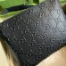 Gucci Medium Messenger Bag In Black GG Embossed Leather