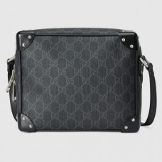 Gucci Trunks Messenger Bag In Black GG Supreme