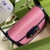 Gucci Horsebit 1955 Small Bag In Pink Corduroy