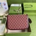 Gucci 1955 Horsebit Small Bag In Burgundy GG Canvas