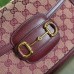 Gucci 1955 Horsebit Small Bag In Burgundy GG Canvas