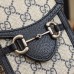 Gucci Horsebit 1955 Mini Bag In Blue GG Supreme Canvas