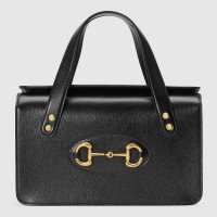 Gucci 1955 Horsebit Small Top Handle Bag In Black Leather