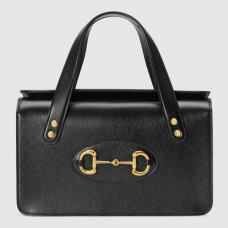 Gucci 1955 Horsebit Small Top Handle Bag In Black Leather