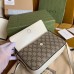 Gucci Horsebit 1955 Small Bag In GG Canvas With White Trim
