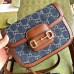 Gucci Horsebit 1955 Mini Bag In GG Jacquard Denim