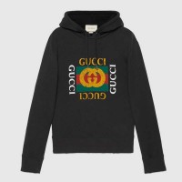 Gucci Men Oversize Sweatshirt With Gucci Logo In 100% Cotton-Black