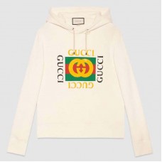 Gucci Men Oversize Sweatshirt With Gucci Logo In 100% Cotton-White