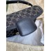 Gucci 1955 Horsebit Shoulder Bag In Black Denim