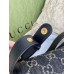 Gucci 1955 Horsebit Shoulder Bag In Black Denim
