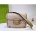 Gucci Horsebit 1955 Small Shoulder Bag In White Jumbo GG Canvas