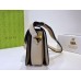 Gucci Horsebit 1955 Small Shoulder Bag In White Jumbo GG Canvas