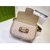 Gucci Horsebit 1955 Small Shoulder Bag In White Jumbo GG Canvas