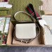 Gucci Horsebit 1955 Mini Bag In White Calfskin