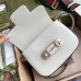 Gucci Horsebit 1955 Mini Bag In White Calfskin