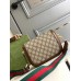 Gucci Horsebit 1955 Mini Bag In GG Supreme With Brown Trim