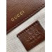 Gucci Horsebit 1955 Mini Bag In GG Supreme With Brown Trim