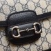 Gucci Horsebit 1955 Mini Bag In Blue GG Canvas
