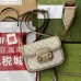 Gucci Horsebit 1955 Mini Bag In White GG Canvas