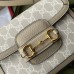 Gucci Horsebit 1955 Mini Bag In White GG Canvas