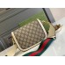 Gucci Horsebit 1955 Mini Bag In GG Supreme With White Trim