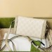 Gucci Horsebit 1955 Mini Crossbody Bag In White GG Canvas