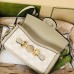 Gucci Horsebit 1955 Mini Crossbody Bag In White GG Canvas