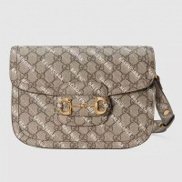 Gucci Hacker Project Horsebit 1955 Small Bag with Balenciaga Print