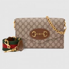 Gucci Horsebit 1955 Small Bag In Beige GG Supreme