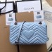 Gucci Pastel Blue GG Marmont Small Matelasse Shoulder Bag