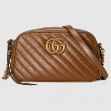 Gucci Brown GG Marmont Small Camera Shoulder Bag