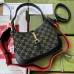 Gucci Jackie 1961 Small Hobo Bag In Black GG Denim