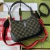 Gucci Jackie 1961 Small Hobo Bag In Black GG Denim