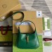 Gucci Jackie 1961 Small Bag In Green Ostrich Embossed Leather