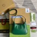 Gucci Jackie 1961 Small Bag In Green Ostrich Embossed Leather