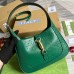 Gucci Jackie 1961 Small Bag In Green Ostrich Embossed Leather